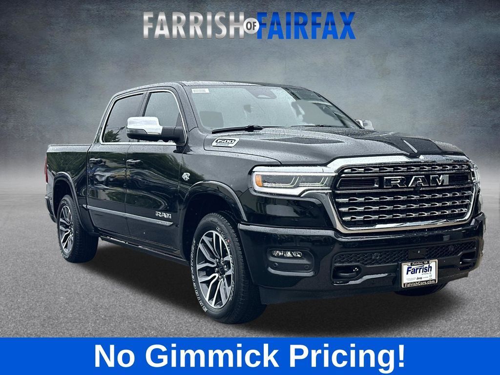 Diamond Black Crystal Pearl-Coat Exterior Paint 2026 RAM 1500 Pickup Truck Four-Wheel Drive 8-Speed Automatic