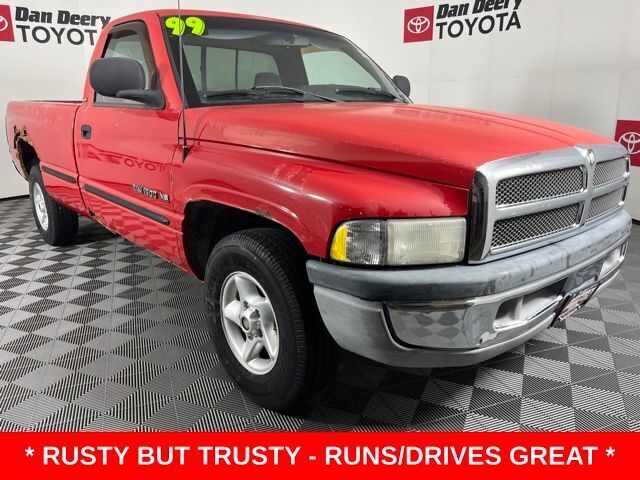 Flame Red Clear Coat 1999 Dodge RAM 1500 Pickup Truck 4-Speed Automatic
