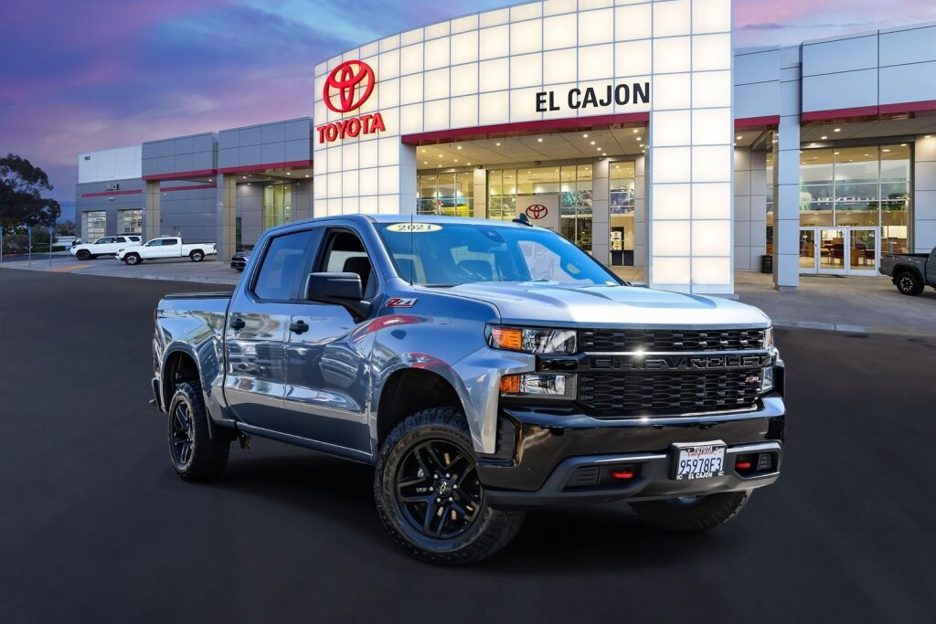 Gray (Satin Steel Metallic) 2021 Chevrolet Silverado 1500 Pickup Truck Four-Wheel Drive 6-Speed Automatic