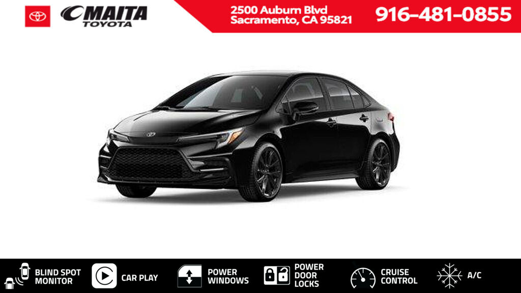 Midnight Black Metallic 2026 Toyota Corolla Sedan Front-Wheel Drive Continuously Variable Transmission