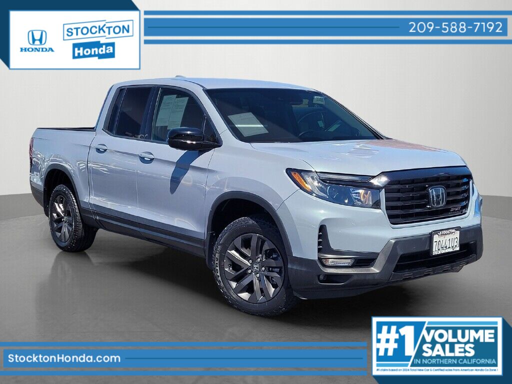 Sonic Gray Pearl 2023 Honda Ridgeline Pickup Truck All-Wheel Drive 9-Speed Automatic