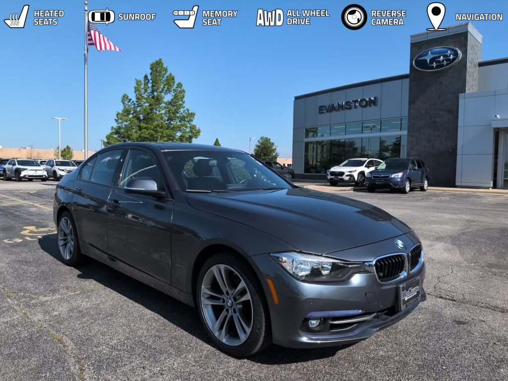 Mineral Gray Metallic 2016 BMW 3 Series Sedan All-Wheel Drive 8-Speed Automatic