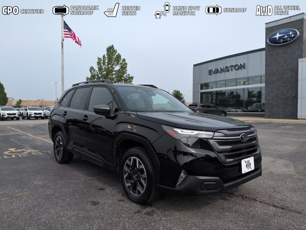 Crystal Black Silica 2025 Subaru Forester SUV / Crossover All-Wheel Drive Continuously Variable Transmission