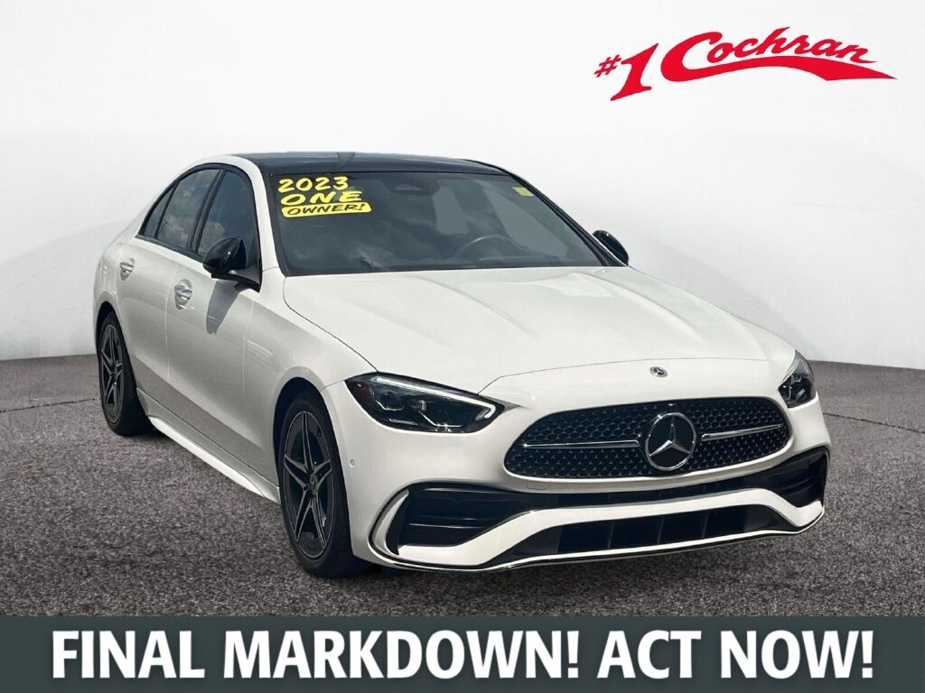 Polar White 2023 Mercedes-Benz C-Class Sedan All-Wheel Drive 9-Speed Automatic