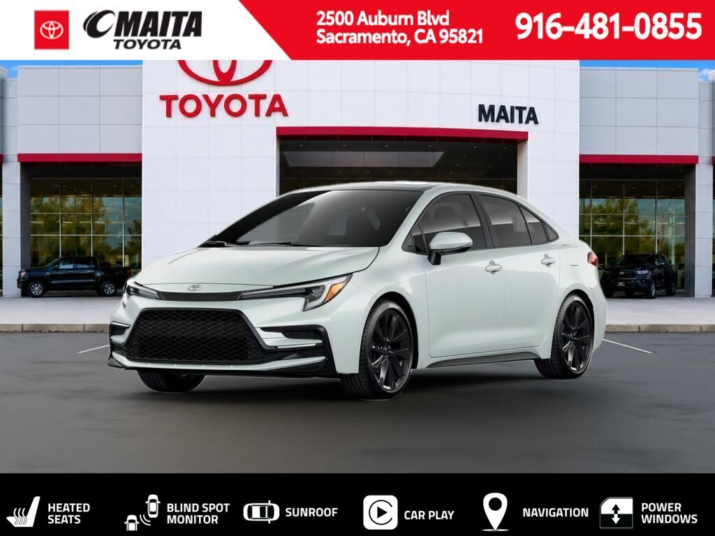 Wind Chill Pearl with Midnight Black Metallic roof 2026 Toyota Corolla Sedan Front-Wheel Drive Continuously Variable Transmission