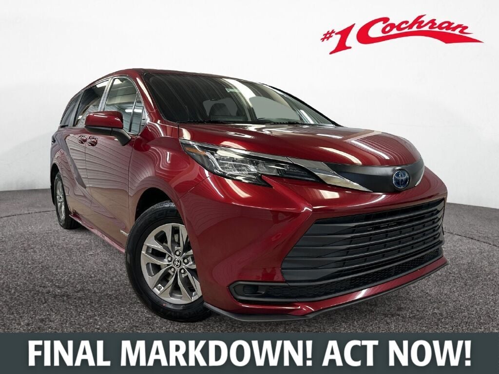 Red (Ruby Flare Pearl) 2021 Toyota Sienna Minivan Front-Wheel Drive Continuously Variable Transmission