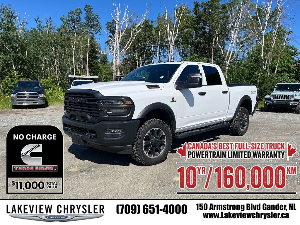 Bright White 2026 RAM 2500 Pickup Truck Four-Wheel Drive Automatic