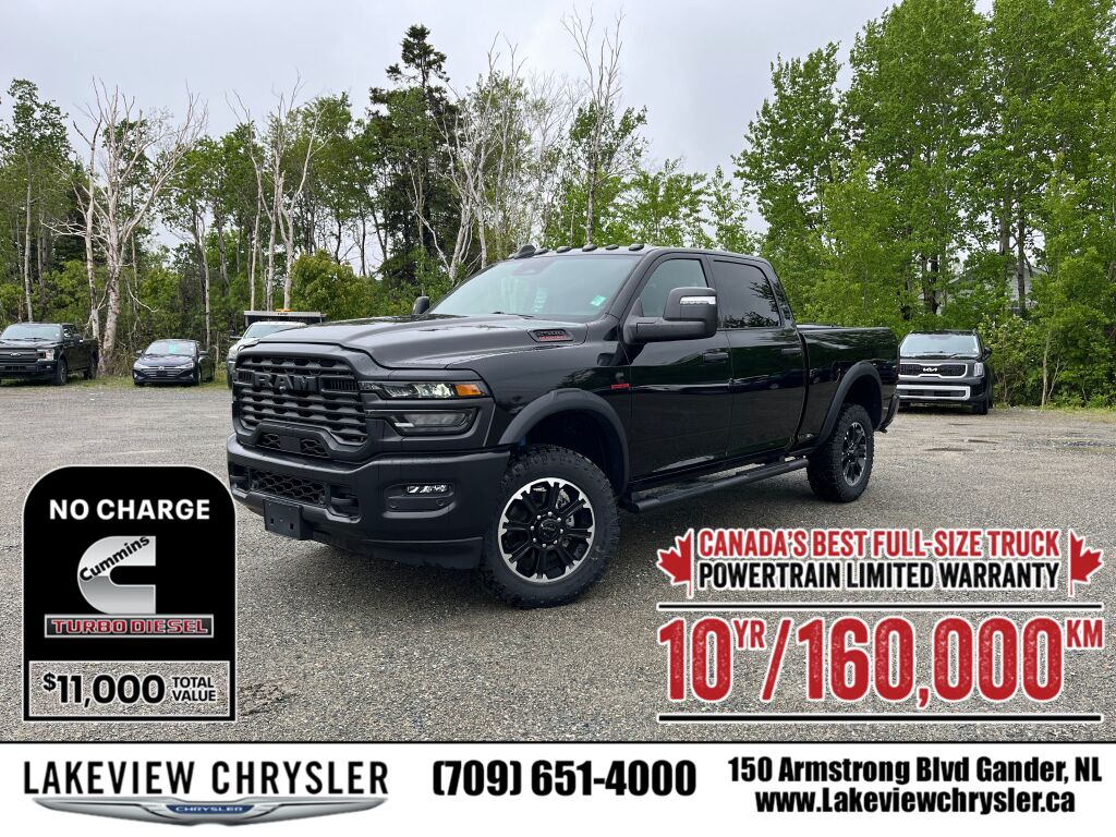 Black (Diamond Blk Crystal Pearl) 2026 RAM 2500 Pickup Truck Four-Wheel Drive Automatic