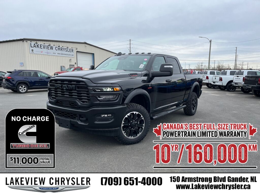 Black (Diamond Blk Crystal Pearl) 2026 RAM 2500 Pickup Truck Four-Wheel Drive Automatic