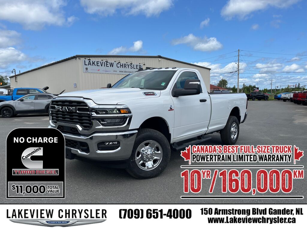 Bright White 2026 RAM 2500 Pickup Truck Four-Wheel Drive Automatic