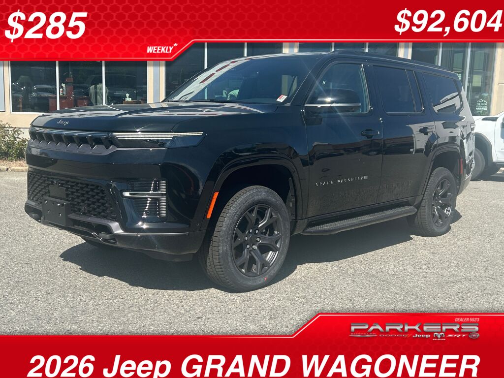 High Gloss Black 2026 Jeep Grand Wagoneer SUV / Crossover Four-Wheel Drive 8-Speed Automatic