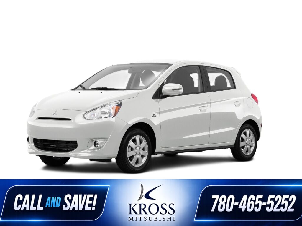 Pearl White 2015 Mitsubishi Mirage Hatchback Front-Wheel Drive Manual