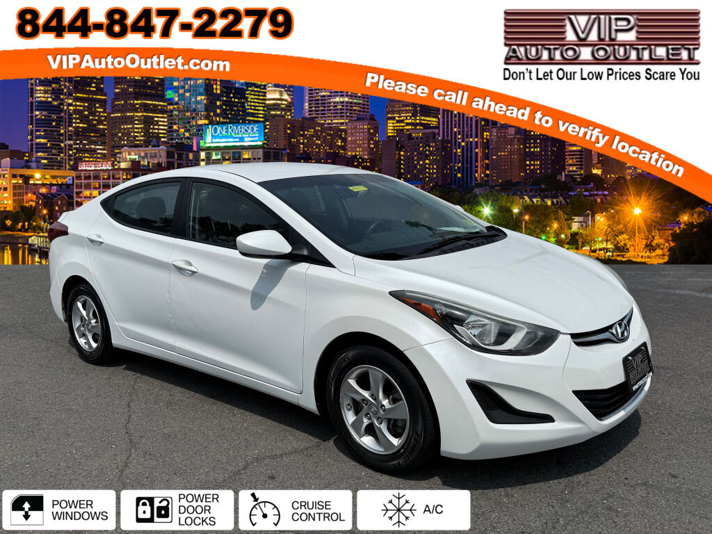Pearl White 2014 Hyundai Elantra Sedan Front-Wheel Drive 