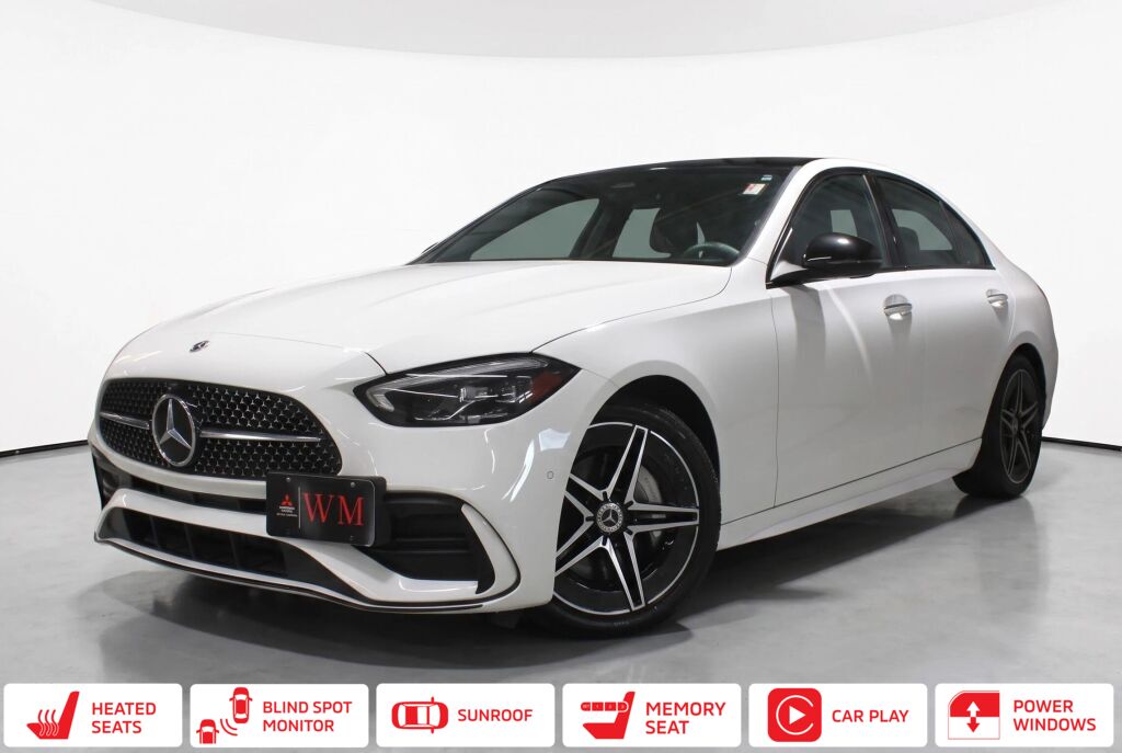 Polar White 2023 Mercedes-Benz C-Class Sedan All-Wheel Drive 