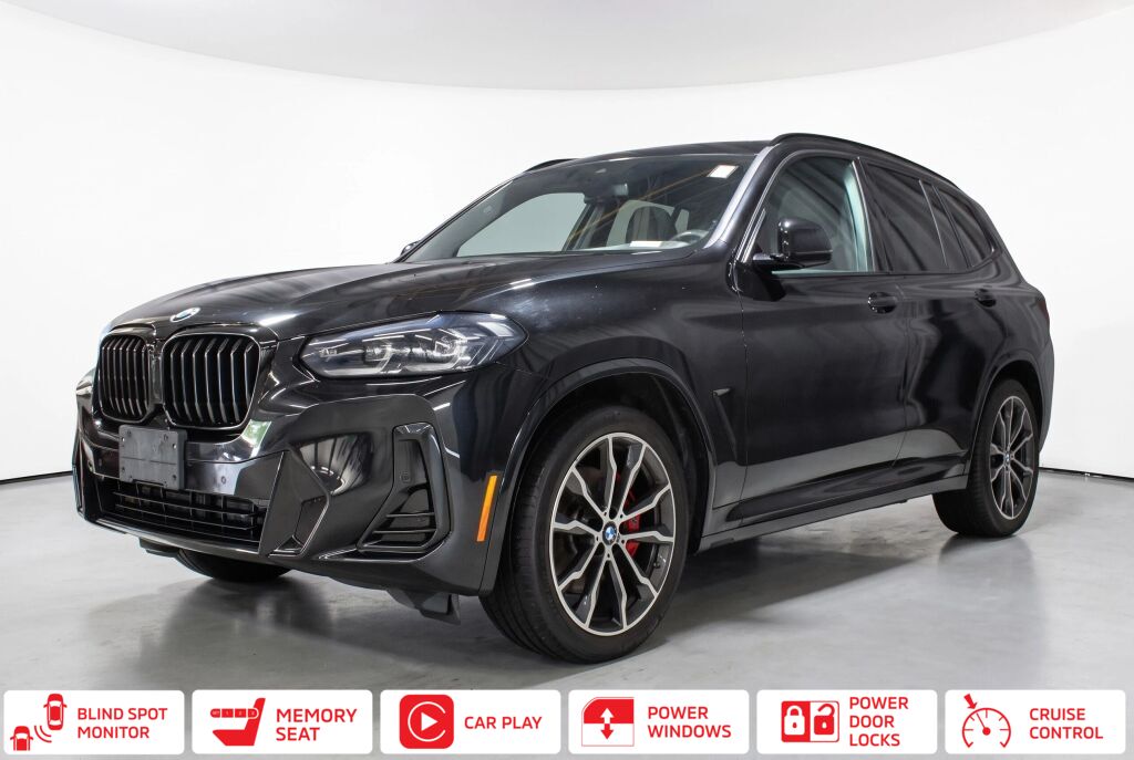 Black Sapphire Metallic 2022 BMW X3 SUV / Crossover All-Wheel Drive 