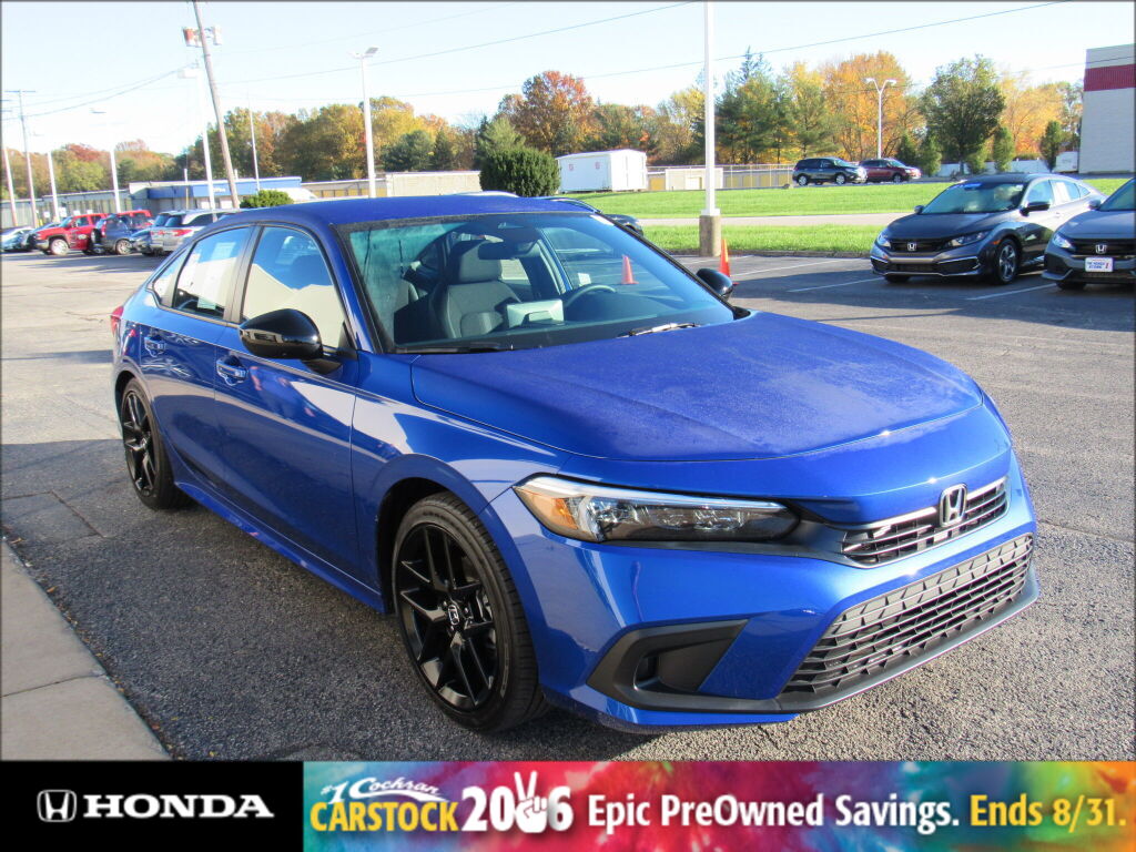 Aegean Blue Metallic 2024 Honda Civic Sedan Front-Wheel Drive Continuously Variable Transmission