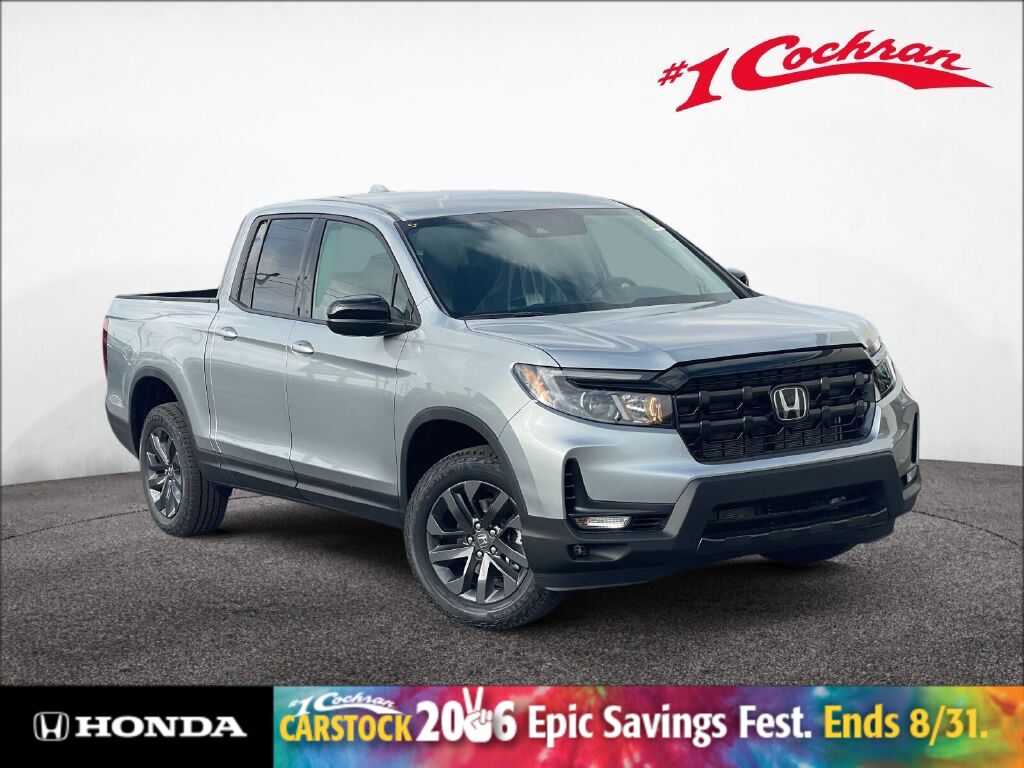 Solar Silver Metallic 2026 Honda Ridgeline Pickup Truck All-Wheel Drive 9-Speed Automatic