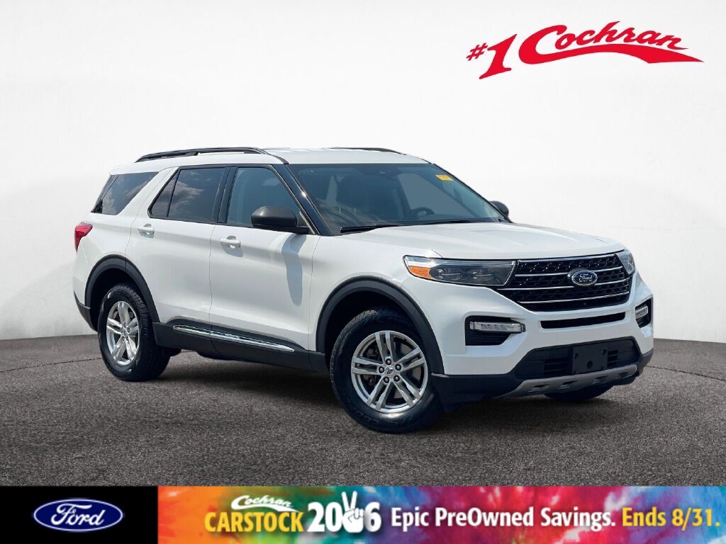 Star White Metallic Tri-Coat 2023 Ford Explorer SUV / Crossover All-Wheel Drive Automatic