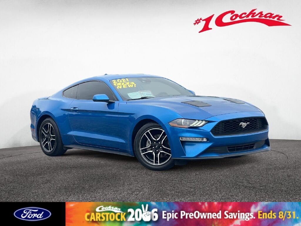 Velocity Blue Metallic 2021 Ford Mustang Coupe Rear-Wheel Drive Automatic