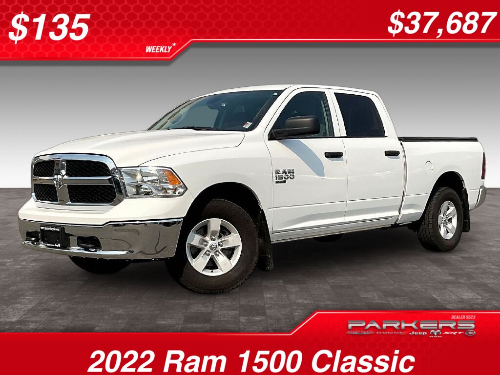 Bright White 2022 RAM 1500 Pickup Truck Four-Wheel Drive 8-Speed Automatic
