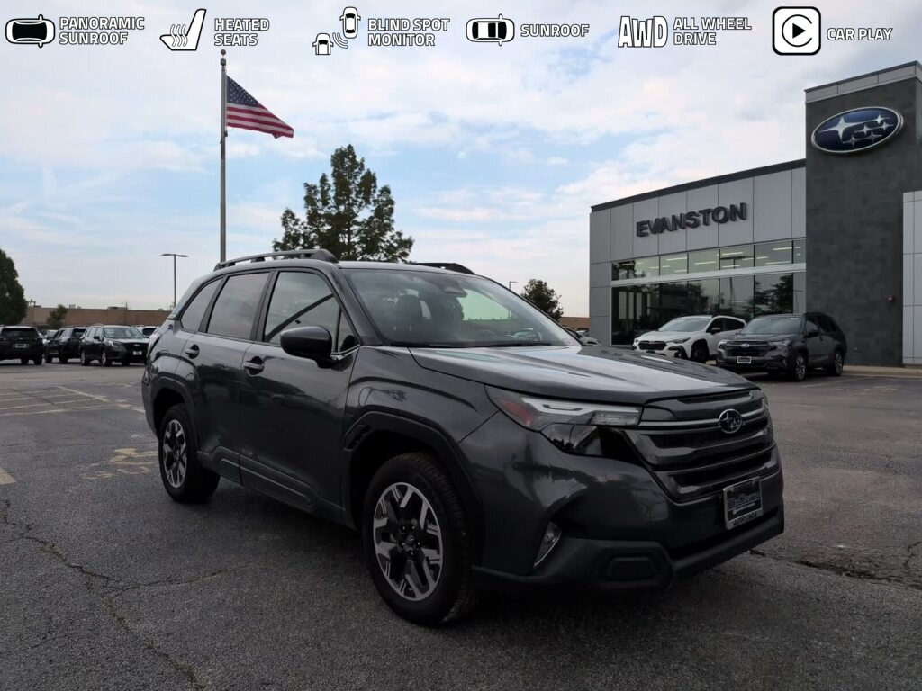 Gray Metallic 2025 Subaru Forester SUV / Crossover All-Wheel Drive Continuously Variable Transmission