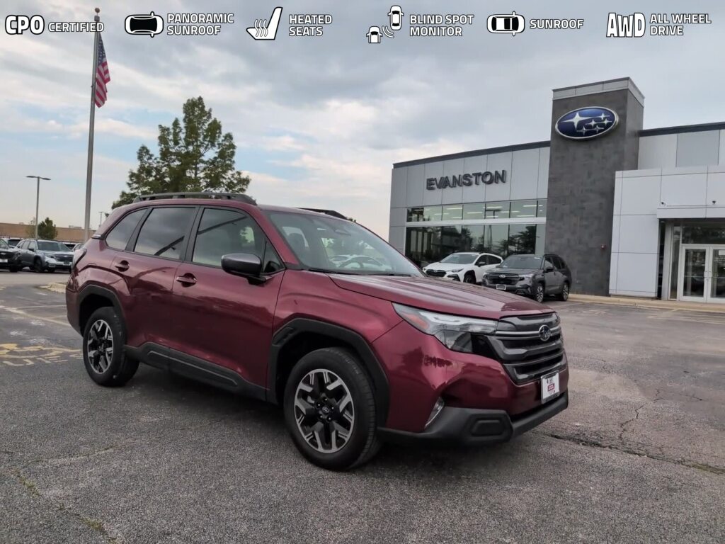 Crimson Red Pearl 2025 Subaru Forester SUV / Crossover All-Wheel Drive Continuously Variable Transmission