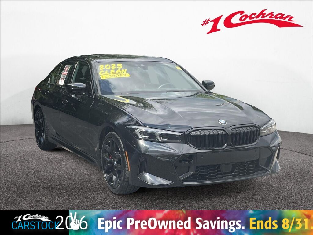 Black Sapphire Metallic 2025 BMW 3 Series Sedan All-Wheel Drive 8-Speed Automatic