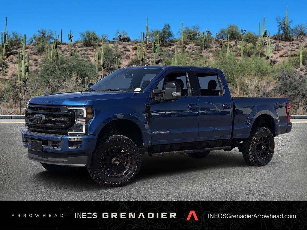 Blue Metallic 2022 Ford F-350 Super Duty Pickup Truck Four-Wheel Drive Automatic
