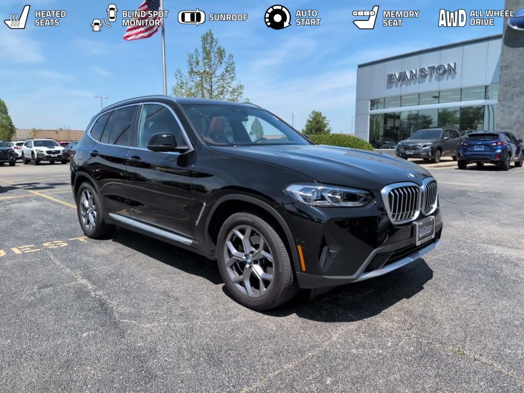 Jet Black 2023 BMW X3 SUV / Crossover All-Wheel Drive 8-Speed Automatic