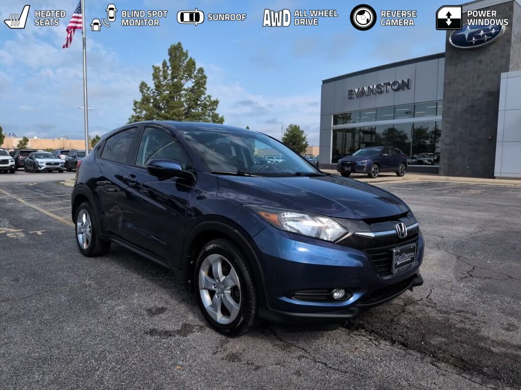 Blue 2016 Honda HR-V SUV / Crossover All-Wheel Drive Continuously Variable Transmission