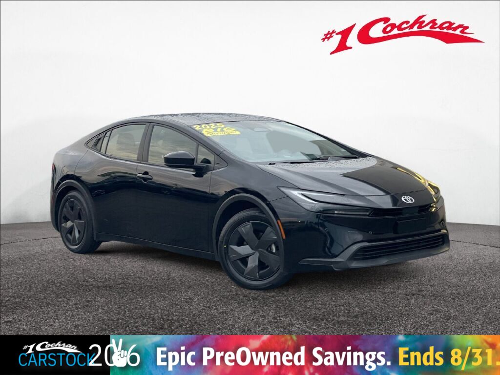 Midnight Black Metallic 2025 Toyota Prius Hatchback Front-Wheel Drive Continuously Variable Transmission