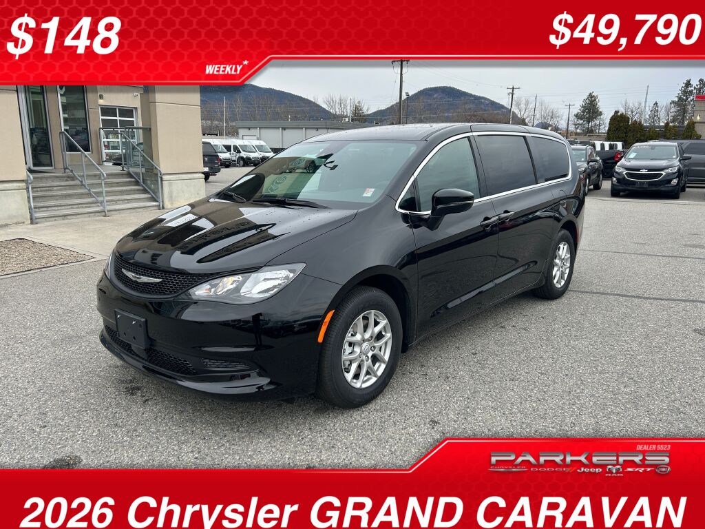 Diamond Black Crystal Pearl 2026 Chrysler Grand Caravan Minivan 9-Speed Automatic
