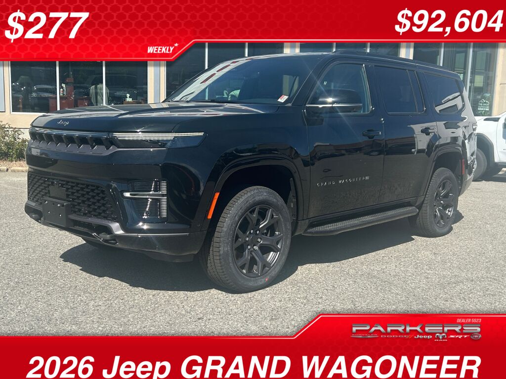 High Gloss Black 2026 Jeep Grand Wagoneer SUV / Crossover Four-Wheel Drive 8-Speed Automatic