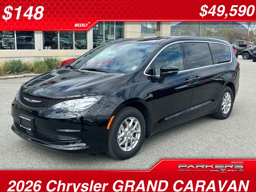 Diamond Black Crystal Pearl 2026 Chrysler Grand Caravan Minivan 9-Speed Automatic