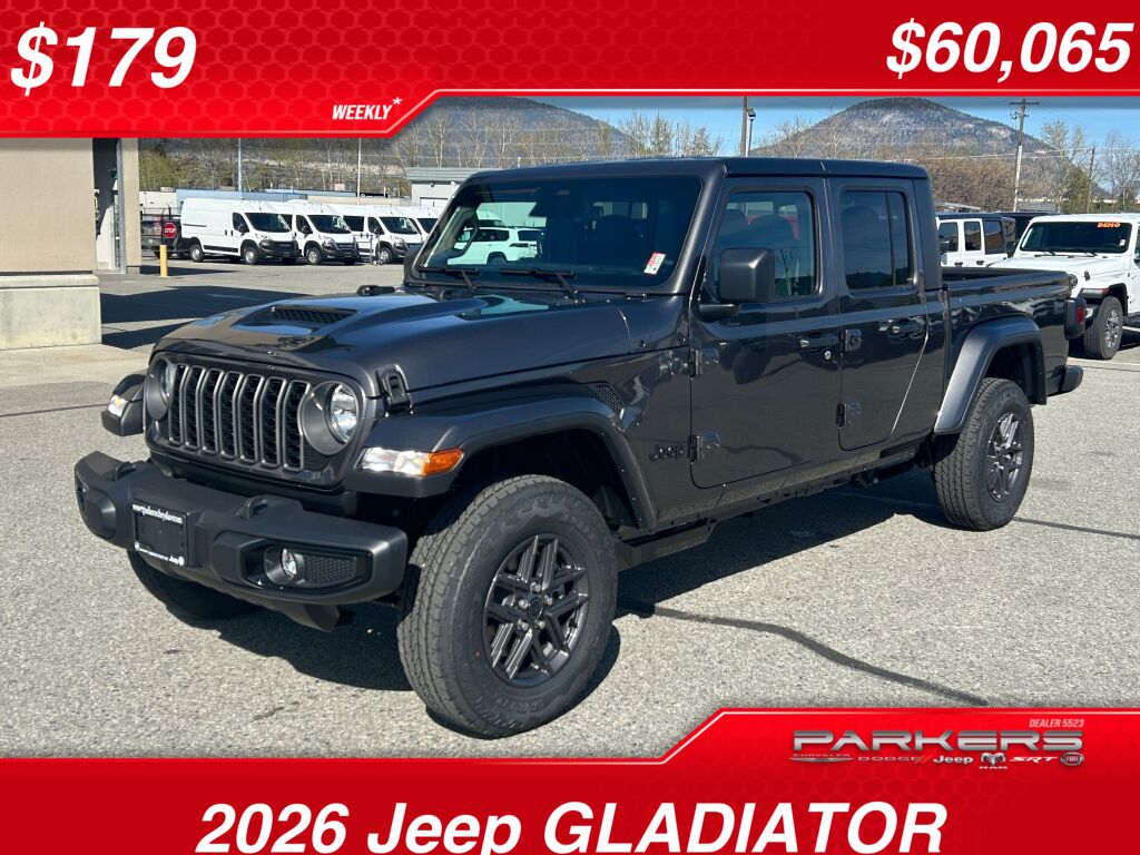 Granite Crystal Metallic 2026 Jeep Gladiator Pickup Truck Four-Wheel Drive 8-Speed Automatic
