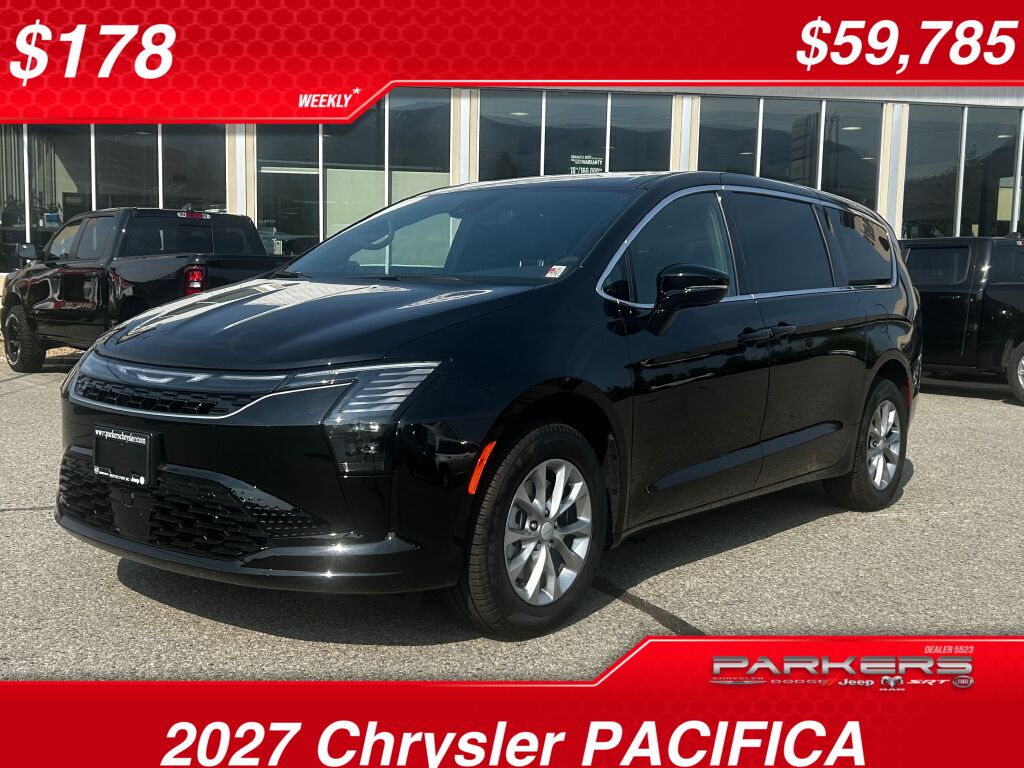 Diamond Black Crystal Pearl 2027 Chrysler Pacifica Minivan All-Wheel Drive 9-Speed Automatic
