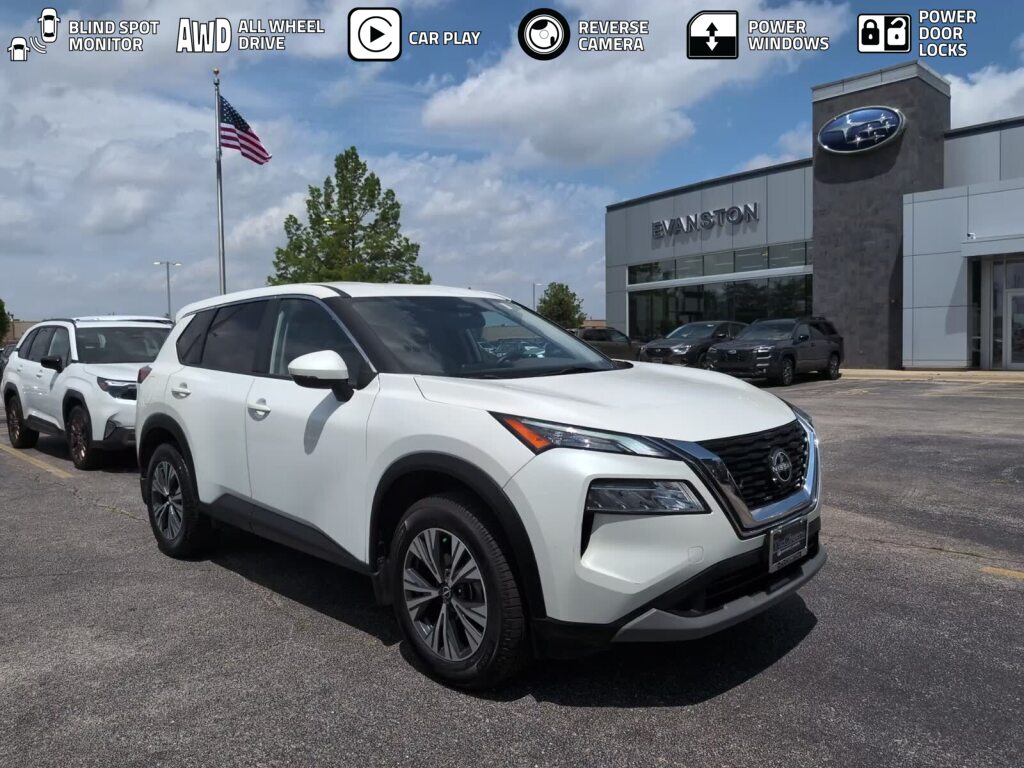 Pearl White Tricoat 2023 Nissan Rogue SUV / Crossover All-Wheel Drive Continuously Variable Transmission