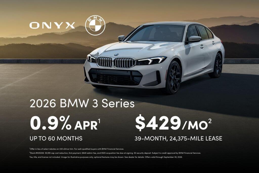 Alpine White 2026 BMW 3 Series Sedan All-Wheel Drive Automatic