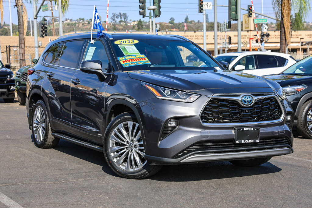 Magnetic Gray Metallic 2023 Toyota Highlander Hybrid SUV / Crossover All-Wheel Drive 