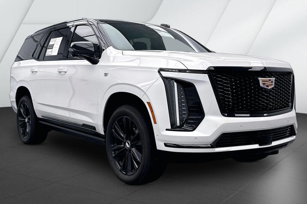 Crystal White Tricoat 2025 Cadillac Escalade SUV / Crossover Four-Wheel Drive Automatic