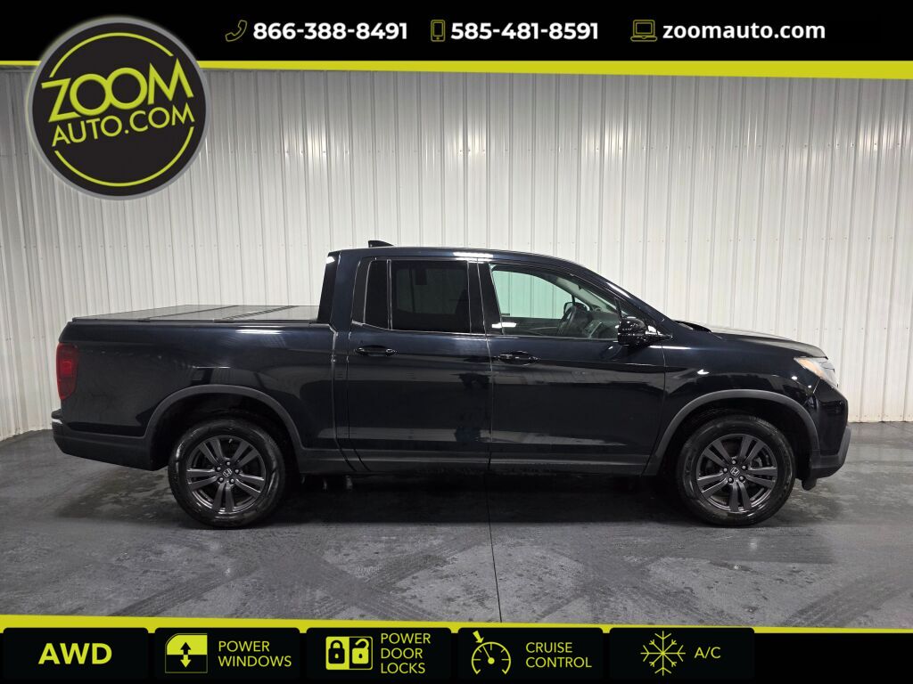 Black 2019 Honda Ridgeline Pickup Truck All-Wheel Drive 6-Speed Automatic