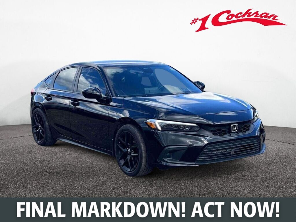 Crystal Black Pearl 2022 Honda Civic Hatchback Hatchback Front-Wheel Drive Continuously Variable Transmission