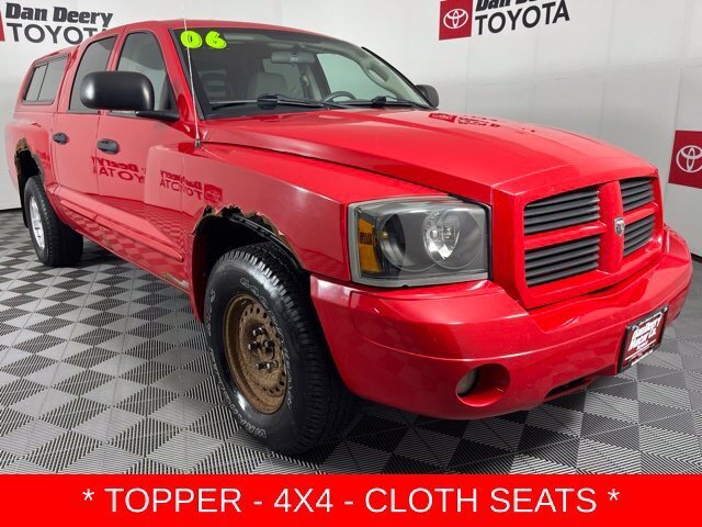 Flame Red 2006 Dodge Dakota Pickup Truck Four-Wheel Drive 5-Speed Automatic