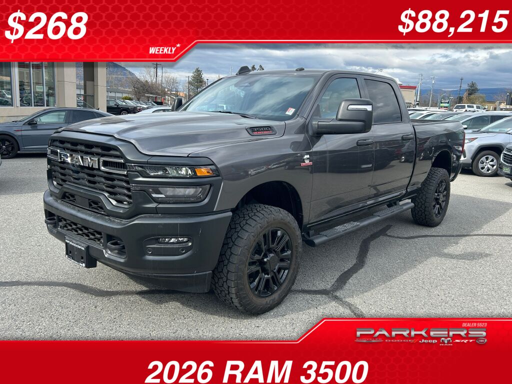 Granite Crystal Metallic 2026 RAM 3500 Pickup Truck Four-Wheel Drive 8-Speed Automatic