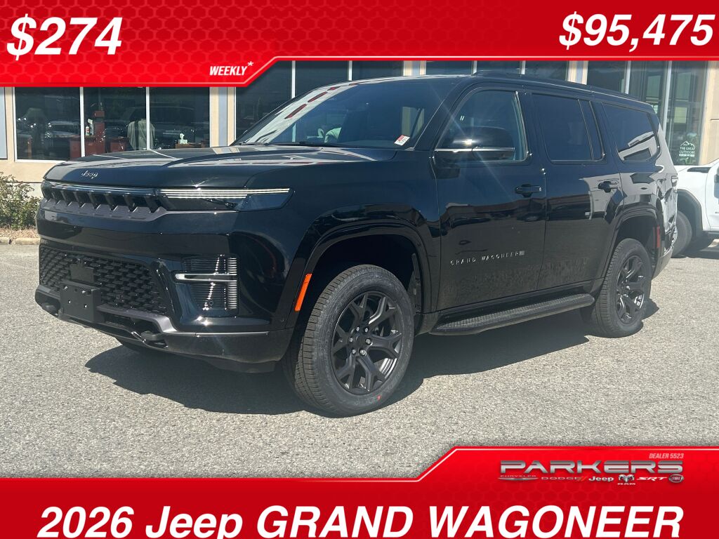 High Gloss Black 2026 Jeep Grand Wagoneer SUV / Crossover Four-Wheel Drive 8-Speed Automatic