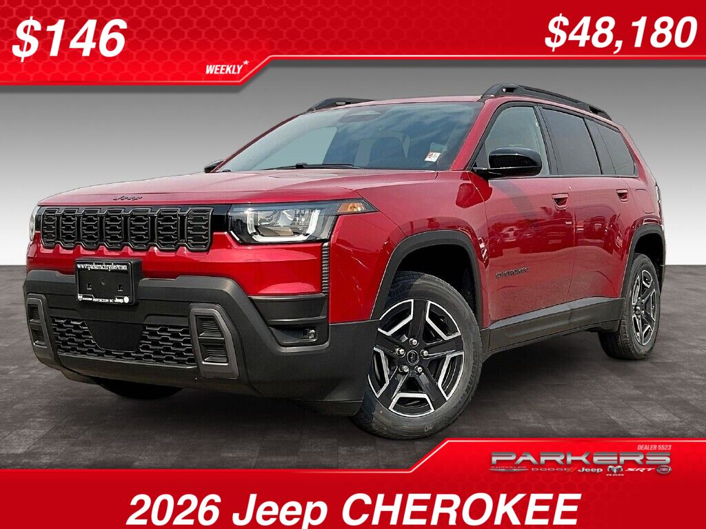 Red Hot Pearl 2026 Jeep Cherokee SUV / Crossover Four-Wheel Drive Continuously Variable Transmission