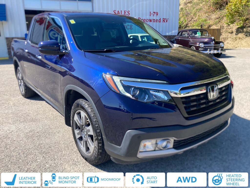 Blue 2019 Honda Ridgeline Pickup Truck All-Wheel Drive 6-Speed Automatic