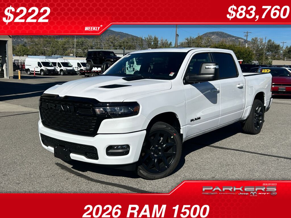 Bright White 2026 RAM 1500 Pickup Truck  8-Speed Automatic