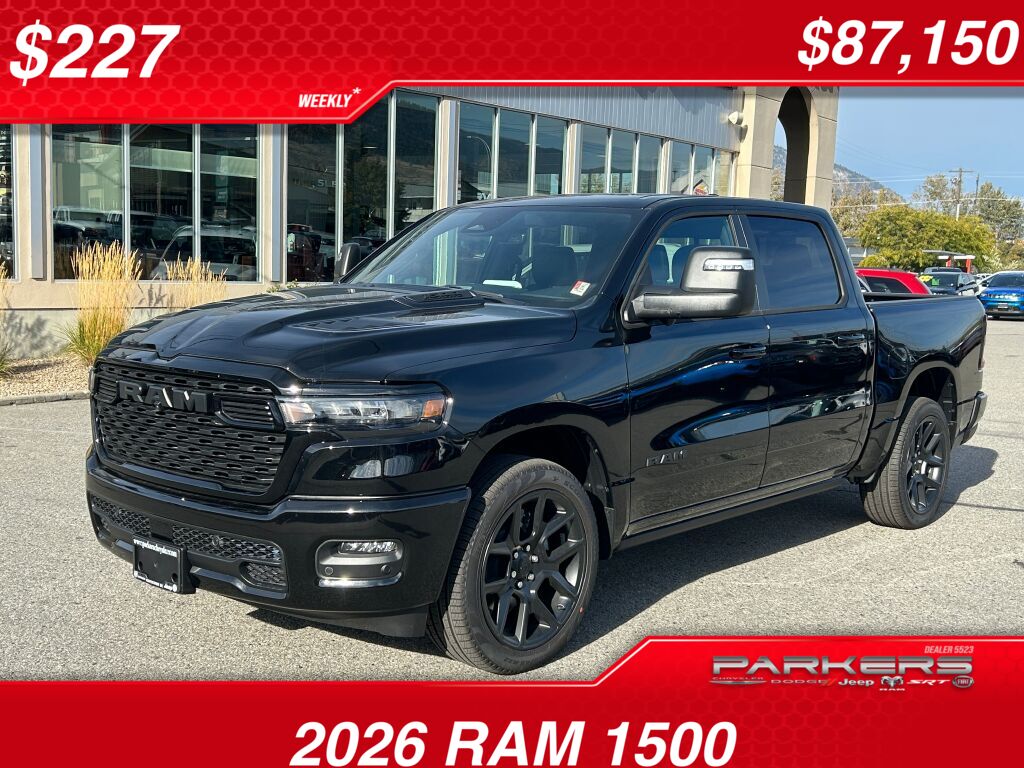 Diamond Black Crystal Pearl 2026 RAM 1500 Pickup Truck  8-Speed Automatic
