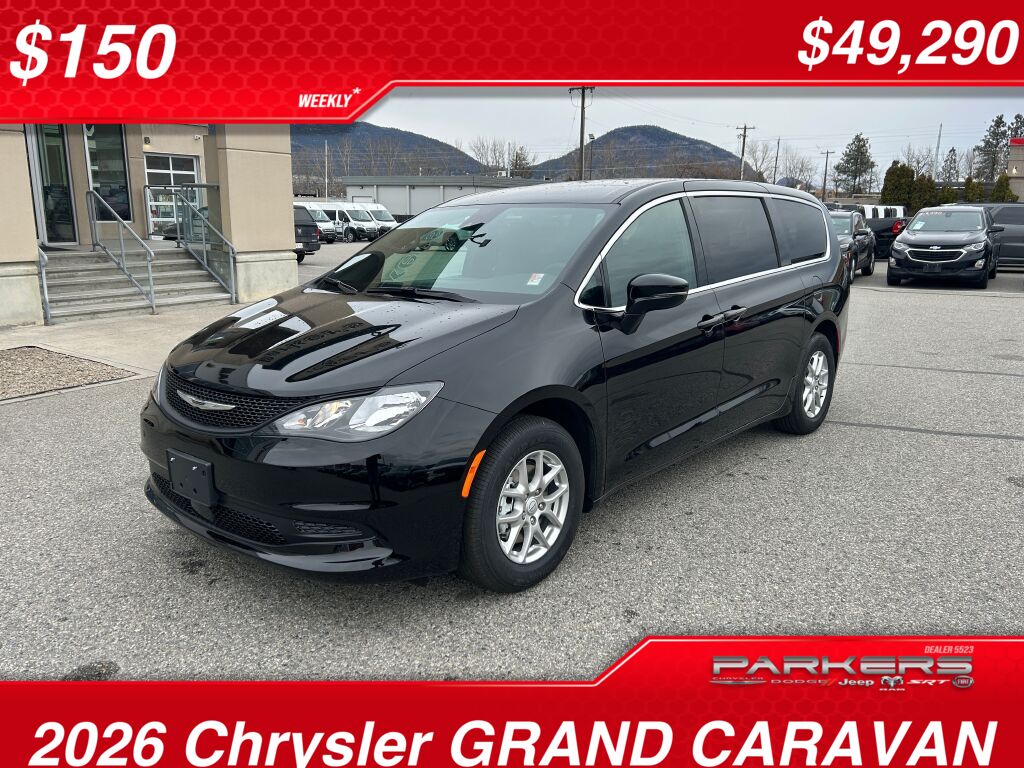 Diamond Black Crystal Pearl 2026 Chrysler Grand Caravan Minivan 9-Speed Automatic